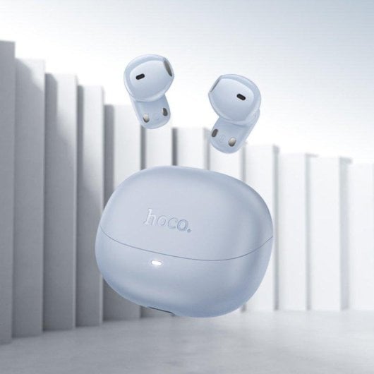 Auriculares Hoco EQ25 inalámbricos Bluetooth 5.4 uso diario diseño compacto azul