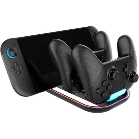 Nacon Supporto di ricarica per Nintendo Switch e 2 Controller Switch Pro