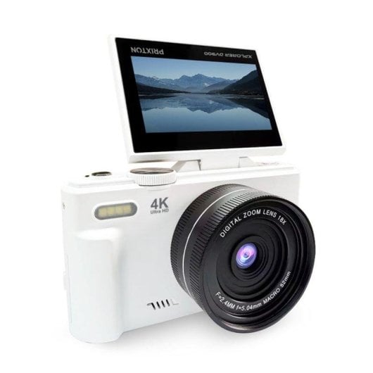 Prixton Câmara Digital Xplorer DV900 4K 64MP Ecrã Flip WiFi Branca