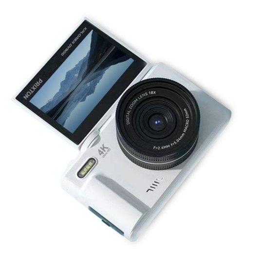 Prixton Câmara Digital Xplorer DV900 4K 64MP Ecrã Flip WiFi Branca