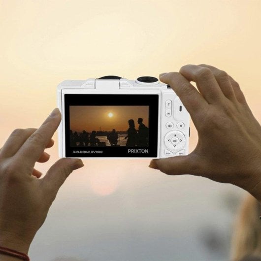 Prixton Câmara Digital Xplorer DV900 4K 64MP Ecrã Flip WiFi Branca