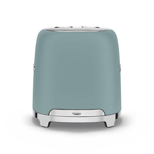 Grille-pain rétro Smeg TSF01EGMEU 2 fentes larges 950 W 6 niveaux Réchauffage Décongélation Bagel Vert émeraude mat