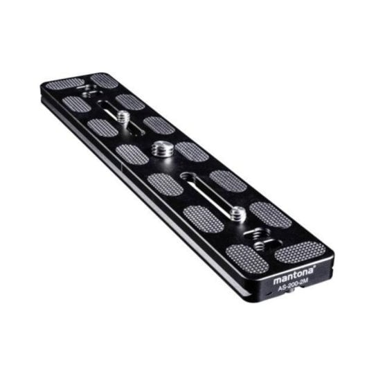 Placa para cabeça de tripé Mantona 21466 alumínio 200 mm preta