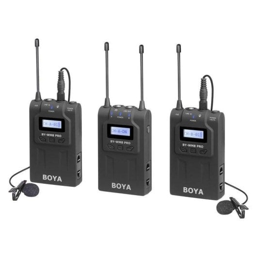 Microphone BOYA BY-WM8 Pro-K2 UHF omnidirectionnel sans fil stéréo