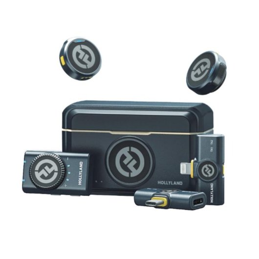Hollyland Lark M2 Microfone Sem Fios Omnidirecional com ENC e Alcance 300m