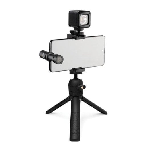 Micrófono Rode Vlogger Kit USB-C cardioide con luz LED y trípode