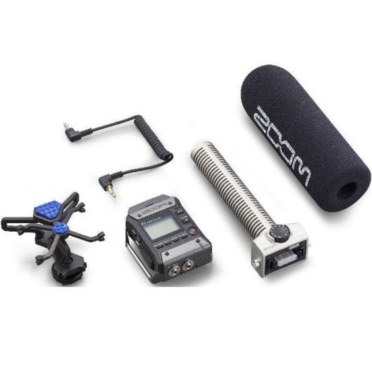 Microphone Zoom F1-SP USB canon hyper-cardioïde avec suspension antichoc