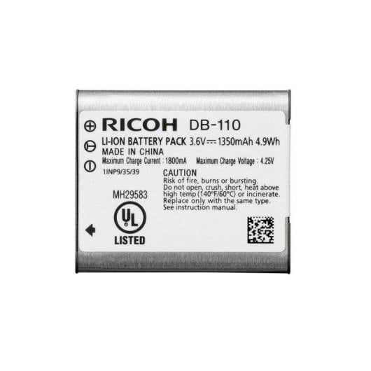 Bateria Ricoh DB-110 Ião de Lítio Compatível GR III Cinzenta