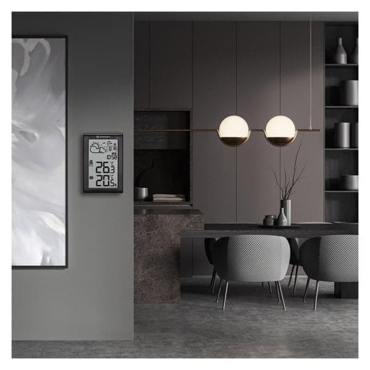 Estação Meteorológica Bresser Meteo Temp W sensor sem fios, grande ecrã e sinal DCF