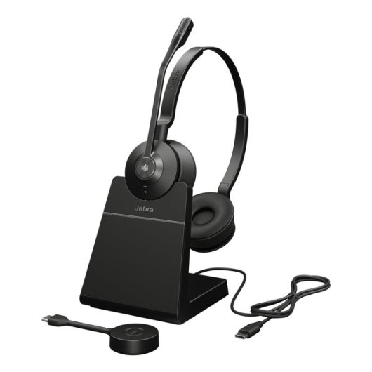 Auriculares Jabra Engage 55 SE Inalámbricos DECT para Escritório/Call Center com Cancelamento de Ruído Negros