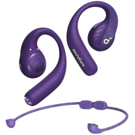 Auriculares Soundcore AeroFit Pro Inalámbricos Bluetooth Cancelación de Ruido Deportivos Micrófono IPX5 Violet