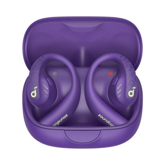 Auriculares Soundcore AeroFit Pro Inalámbricos Bluetooth Cancelación de Ruido Deportivos Micrófono IPX5 Violet