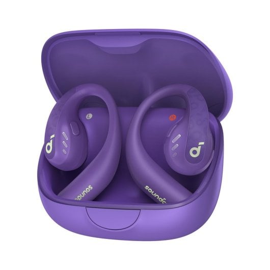 Auriculares Soundcore AeroFit Pro Inalámbricos Bluetooth Cancelación de Ruido Deportivos Micrófono IPX5 Violet