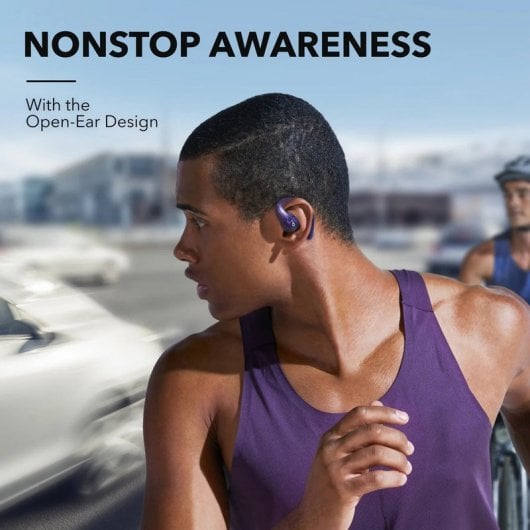 Auriculares Soundcore AeroFit Pro Inalámbricos Bluetooth Cancelación de Ruido Deportivos Micrófono IPX5 Violet