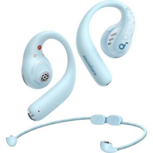 Soundcore AeroFit Pro kabellose Bluetooth Sport Kopfhörer Anrufe IPX5 Aquamarin