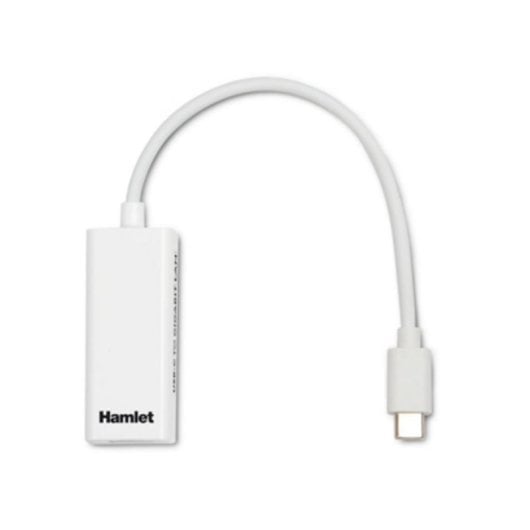 Tarjeta de Red Hamlet HNU3GIGATC USB Typ C 1000 Mbit/s Kabelgebunden Weiß