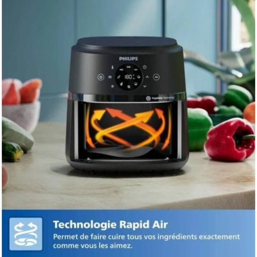 Fritadeira a Ar Philips 2000 NA220/00 4,2L 1500W janela e 9 programas