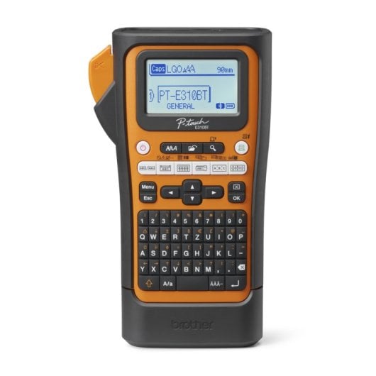 Brother PT-E310BTVP Impressora de Etiquetas Bluetooth com Bateria Integrada Preta/Laranja