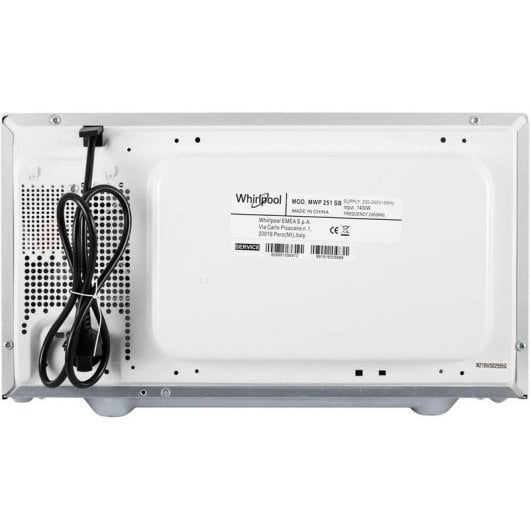 Microondas Whirlpool MWP 251 SB 25L 900W función Yogur auto cocinado