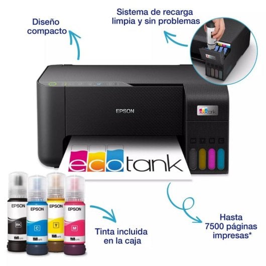Multifunción Epson EcoTank ET-2865 Inkjet Color WiFi Impresión Directa Ultra Bajo Coste