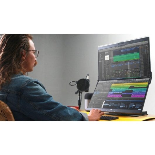 Monitor Mobile Pixels Geminos X 24" QHD 75Hz IPS Táctil Cámara Altavoces USB-C