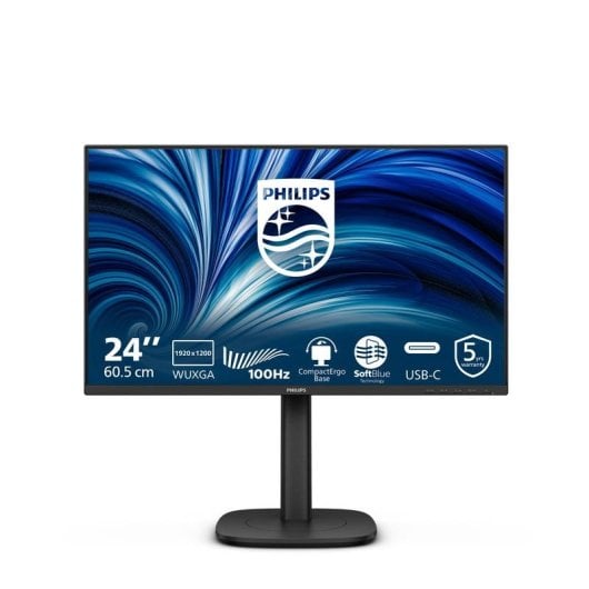 Monitor Philips 24B2N3200D 24,1" WUXGA 100Hz IPS Schwarz Lautsprecher USB Höhenverstellbar 4ms