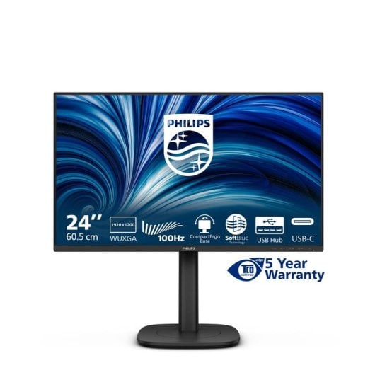 Monitor Philips 24B2N3200D 24,1" WUXGA 100Hz IPS Schwarz Lautsprecher USB Höhenverstellbar 4ms