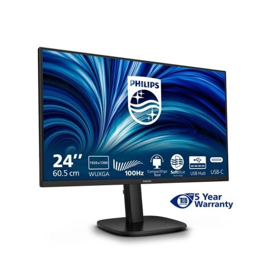 Monitor Philips 24B2N3200D 24,1" WUXGA 100Hz IPS Schwarz Lautsprecher USB Höhenverstellbar 4ms