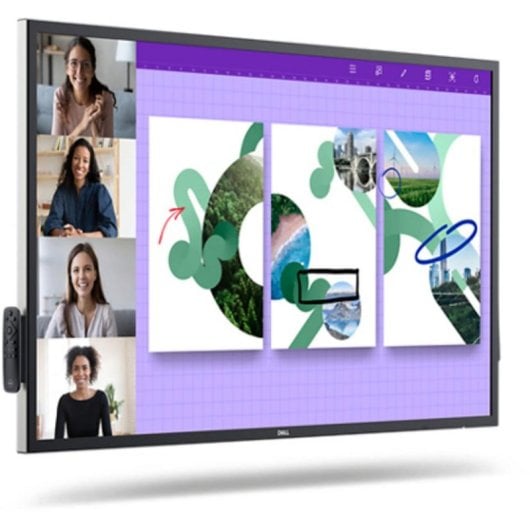 DELL P5524QT Monitor 55" UltraHD 4K 60Hz IPS com Painel Tátil de 20 Pontos, USB-C e Altifalantes