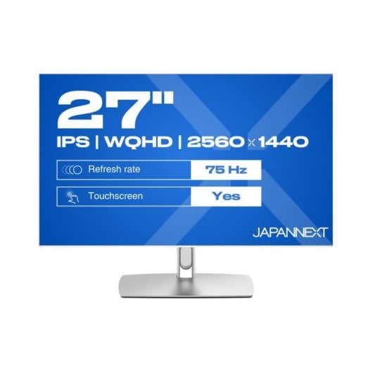 Monitor JAPANNEXT JN-IPS27WQHDR-C65W-FLD-T 27" Wide Quad HD 75Hz IPS Táctil HDR10 Blanco Altura Ajustable