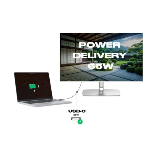 Écran PC JAPANNEXT JN-IPS27WQHDR-C65W-FLD-T 27" WQHD 75Hz IPS Tactile HDR10 USB-C 65W Blanc