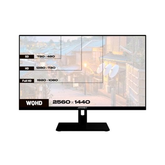 Monitor JAPANNEXT JN-IPS27WQHDR-C65W-FLD-T 27" Wide Quad HD 75Hz IPS Táctil HDR10 Blanco Altura Ajustable
