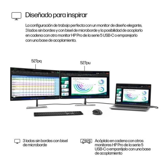 Écran PC HP Series 5 Pro 527pq 27" QHD 100Hz IPS réglable USB 3.2
