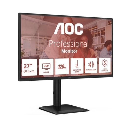Monitor AOC 27E4CV 27" FullHD 120Hz IPS Altura Ajustable USB-C Dock Altavoces 4 ms