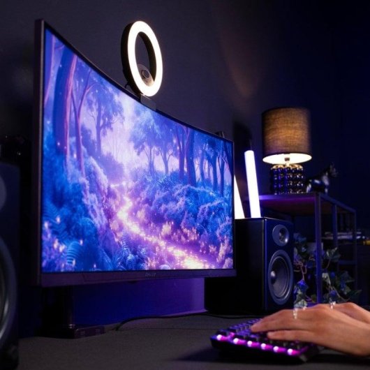 Arozzi Nova Monitor Gaming Curvo 34" QHD 165Hz VA 1ms com Altifalantes Púrpura