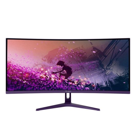 Arozzi Nova Monitor Gaming Curvo 34" QHD 165Hz VA 1ms com Altifalantes Púrpura