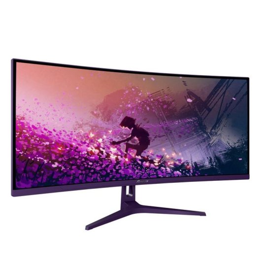 Arozzi Nova Monitor Gaming Curvo 34" QHD 165Hz VA 1ms com Altifalantes Púrpura