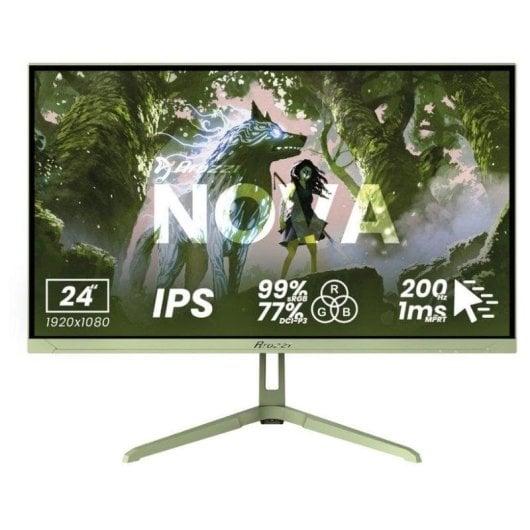 Monitor PC Arozzi Nova 24" FullHD 200Hz IPS 1ms Altoparlanti Gaming Verde