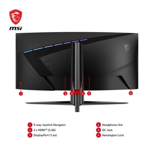 Écran PC MSI MAG 345CQRDE 34" UltraWide QHD 180Hz VA Courbé G-SYNC 1ms