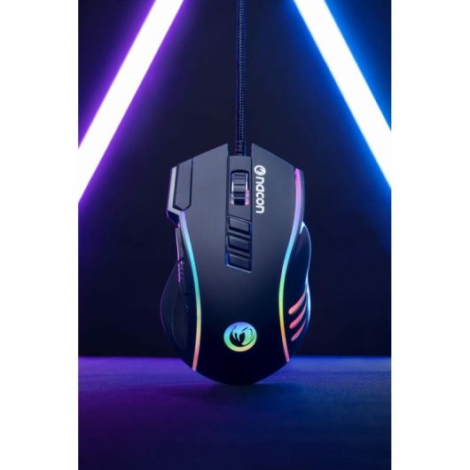 Ratón NACON GM-420 USB 12000 DPI Negro RGB 10 Botones Ergonómico