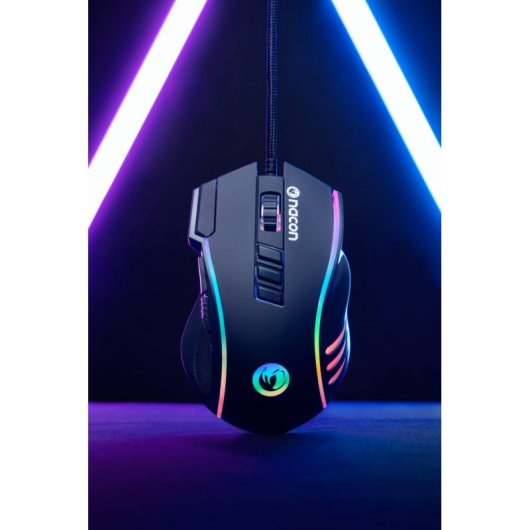 Ratón NACON GM-420 USB 12000 DPI Negro RGB 10 Botones Ergonómico