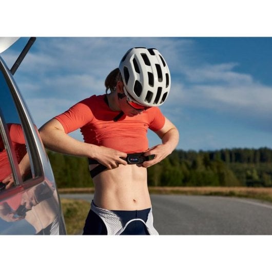 Bracelet d'activité Polar H10 Bluetooth 4.0 ANT+ Noir Bleu étanche mesure cardiaque poitrine