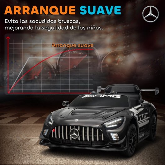 Carrinho Elétrico Infantil Aiyaplay Mercedes-AMG GT3 Evo Preto