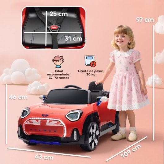 Aiyaplay Coche Eléctrico Para Niños De +3 Años Mini Concept Aceman Rojo