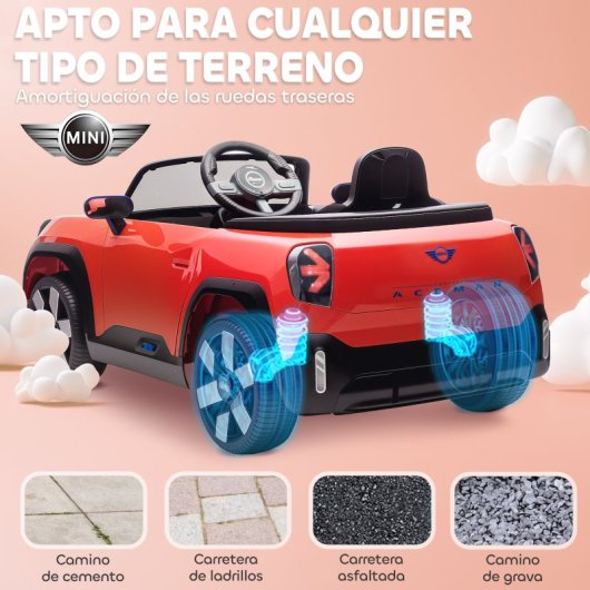 Aiyaplay Coche Eléctrico Para Niños De +3 Años Mini Concept Aceman Rojo