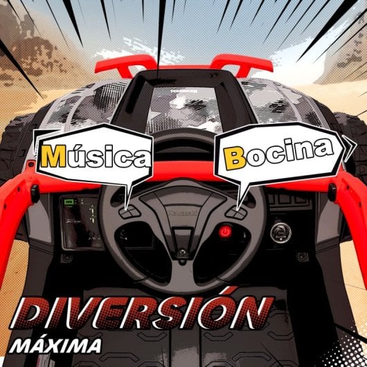 Aiyaplay Coche Eléctrico Para Niños 12v Kawasaki Teryx Krx 1000 Rojo