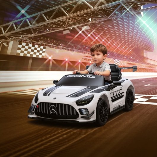 Carrinho Elétrico Infantil Aiyaplay Mercedes-AMG GT3 Evo Branco