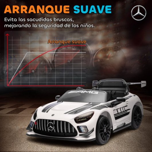 Carrinho Elétrico Infantil Aiyaplay Mercedes-AMG GT3 Evo Branco