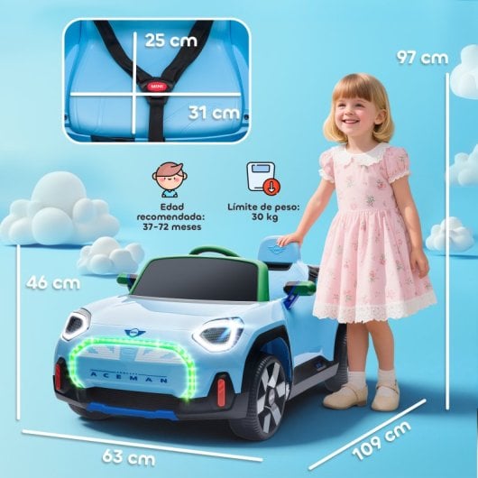 Aiyaplay Coche Eléctrico Para Niños De +3 Años Mini Concept Aceman Azul
