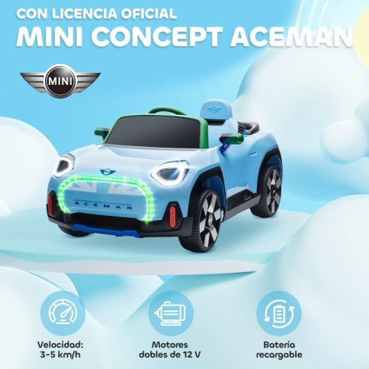 Aiyaplay Coche Eléctrico Para Niños De +3 Años Mini Concept Aceman Azul